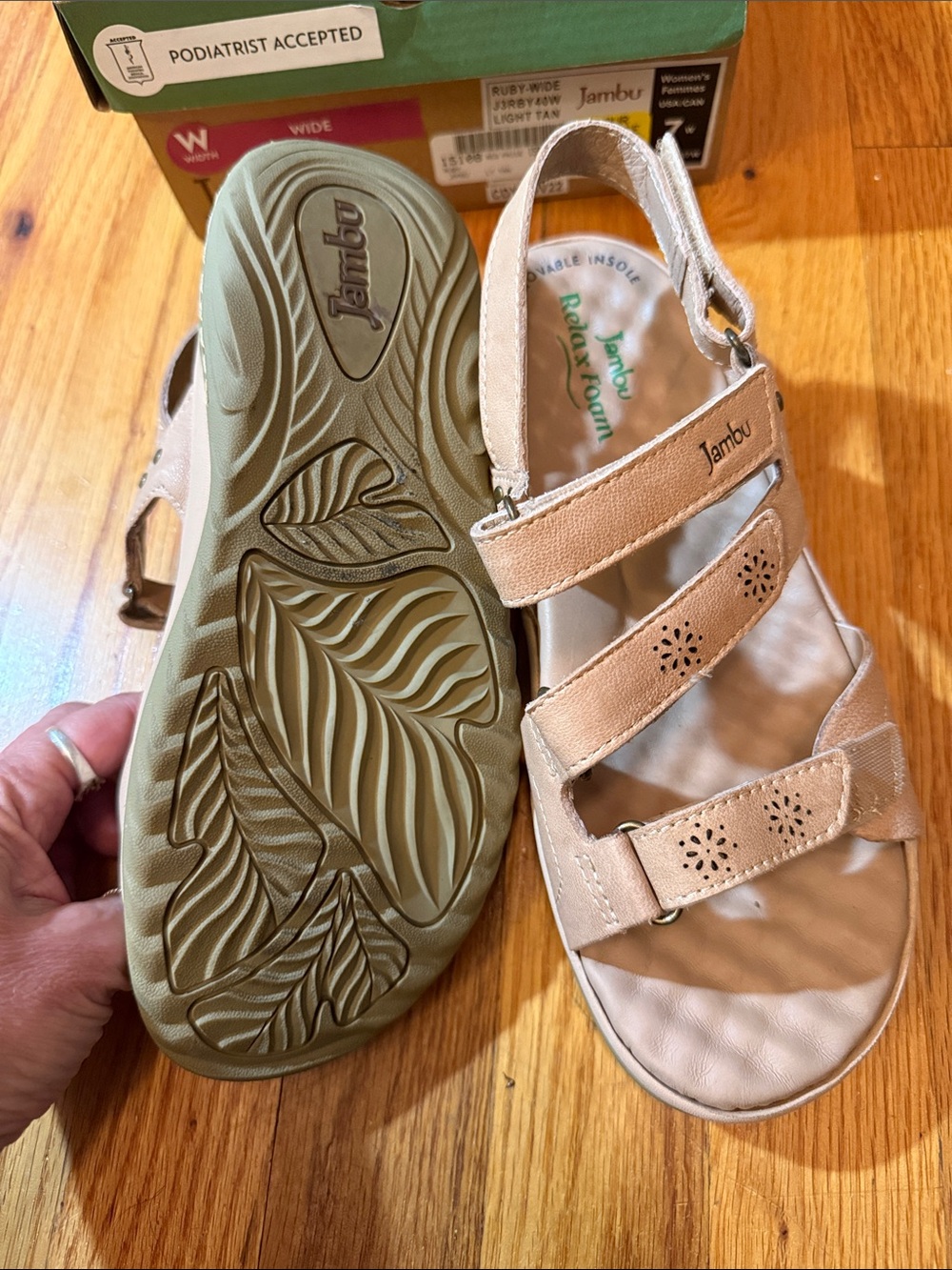 Jambu Beige Multi-Strap Comfort Sandals - Picture 3 of 5